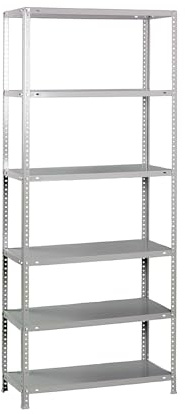 Simonrack Schwerlastregal, Lagerregal, 200x100x30 Metallregal, Kellerregal, Biegestelle 75 kg, 6 Fachböden, Galvanisiert - Advantage