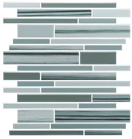 VEELIKE Piastrelle Adesive Mosaico Blu Grigio 3d Mattonelle Adesive Cucina Adesivi per Piastrelle Bagno Paraschizzi Cucina Muro Adesivo Murale Doccia Impermeabile Lavanderie 30,5cm x 30,5cm 6 Pezzi