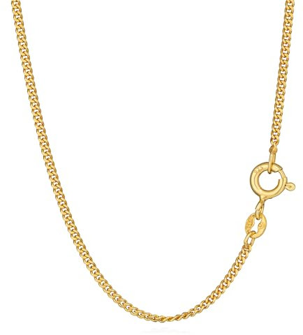 NKlaus 42cm Panzerkette 925 Silber Gelbgold Vergoldet elegante Halskette filigrante Breite 1,3mm Collier 2,56g schwer 15080