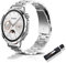 RoYiio Uhrarmband für Huawei Watch GT 5 46mm /GT 5 Pro 46mm /Ultimate Armband 22mm Schön Poliert Metall Edelstahl Uhren-armband für OnePlus Watch 3 Pro /3 /2R /2 - Silber