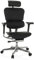 hjh OFFICE Leder Bürostuhl ergonomisch ERGOHUMAN GEN2 Originales Design, 24h Einsatz, Bürosessel mit Flexibler Lordosenstütze, Sitzfläche gepolstert, Schwarz