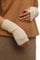 Prettystern Rippstrick Damen Kaschmir Fingerlose Pulswärmer handgelenk-wärmer Hand-Stulpen Cashmere Halb-Handschuhe Weiß Cremeweiß
