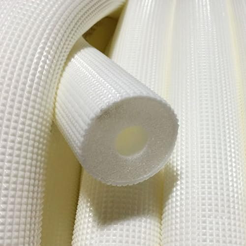 Isolation tuyaux Flexible Imperméable Mousse Tube Éponge Protectif Manchon ID 16/20/25/32mm Isolant Tuyau Chauffage et la Climatisation Tuyau d'eau Antigel(Blanc,32mm ID)