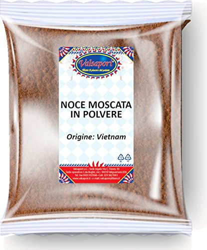 Noce Moscata Macinata 100% Naturale - Busta da 1000g | Spezia in Polvere per Dolci, Salse e Ricette Gourmet Aromatiche