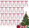 Árbol de Navidad 24 lazos - Lazos navideños con purpurina, enormes lazos decorativos | Lazo gigante de satén rojo con largas serpentinas, lazos de cinta, adornos para el árbol de Navidad para m