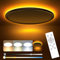slochi LED Deckenleuchte, 36W 3600LM Deckenlampe Flach Dimmbar mit Fernbedienung, 1800K Nachtlicht Warm, 3000K-6500K, Ultra Dünn Schlafzimmer Lampe für Schlafzimme Wohnzimmer Kinderzimmer-Rund Weiss