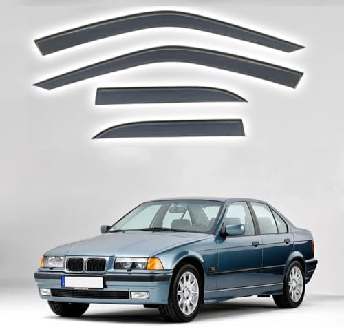 ZXYzanxy Windabweiser für Series i MK3-E36 1990-2000 Regenabweiser Vordere Windabweiser Seitenscheiben Windabweiser Vordere Und Hintere Regenabdeckungen