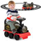 SOARS Elektro Zug Kinder, 6V Elektroauto mit Bahn, Musik, Licht, Stauraum, Zugpfeife, Elektrofahrzeuge belastbar bis 25 kg, Kinderauto für Kinder ab 3 Jahren (Schwarz)