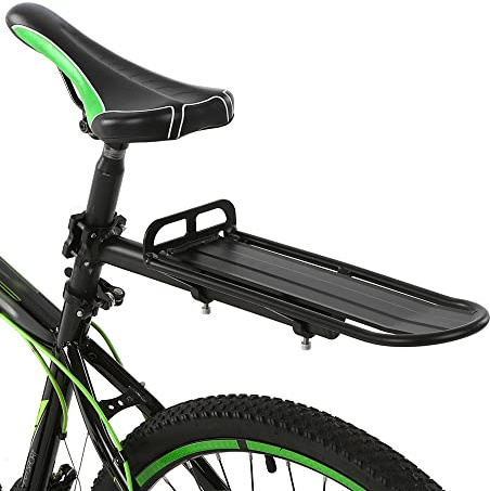 Fahrrad Gepäckträger, Mountainbike Sattelstütze Rack, Aluminiumlegierung, Maximalbelastung 9 kg, Einstellbar, Schnelle Montage