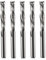 2-Kant-Up- & Down-Cut-Bit, 4-mm-Schraubstiel, 22-mm-Schnittlänge Kompressionsbit Spiral CNC Router Bits End Mill Hartmetall-Fräser-Satz für CNC-Fräsmaschine Holzbearbeitung, 5er-Pack