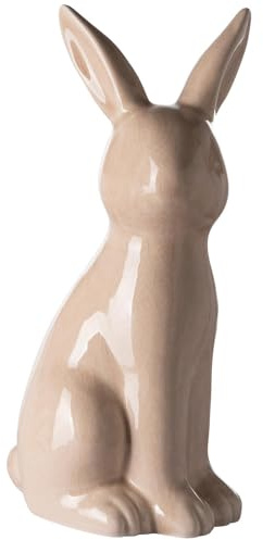 Fink Deko-Hase aus Keramik 25 cm in Krakelee-Optik beige zum Hinstellen