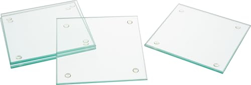 VBS Glasuntersetzer 4 STK. Glas Untersetzer 0.4 cm stark