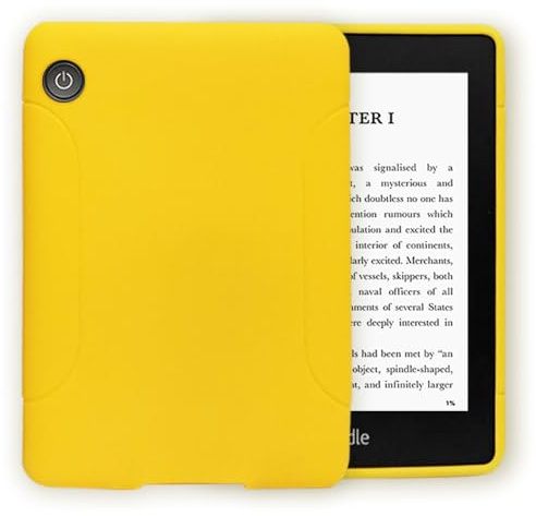 Custodia per Kindle Voyage (2014) - Custodia protettiva sottile in gel TPU per Kindle Voyage da 6 pollici (2014, modello n. NM460Gz) (giallo)