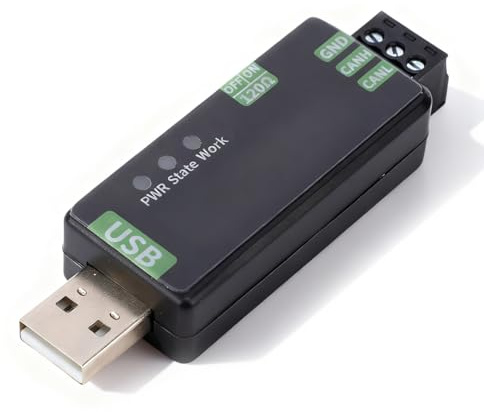 YUEHISY USB-zu-CAN-Adapter, Open-Source-Hardware, Kompatibel mit CAN 2.0 A/B und FD-Protokoll, für 3D-Drucker und CAN-Bus-Analysator