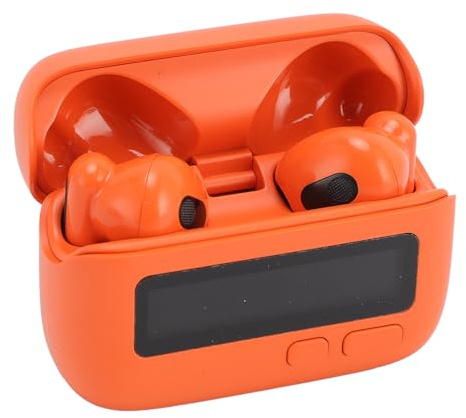 XUMIUZIY Auriculares Inalámbricos Bluetooth Diseño Retro con Cancelación de Ruido ENC para Juegos Deportivos Viajes 2 Unidades (Orange)