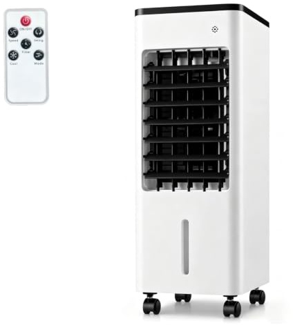Climatiseur Portable Évaporatif, Oscillation 90°, 3 Vitesses & Mode Nuit