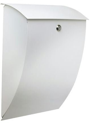 Burg-Wächter Briefkasten mit integriertem Zeitungsfach, 2 Schlüssel inkl., Öffnungsstopp, Verzinkter Stahl, A4 Einwurf-Format, EU Norm EN 13724, Milano 843 W