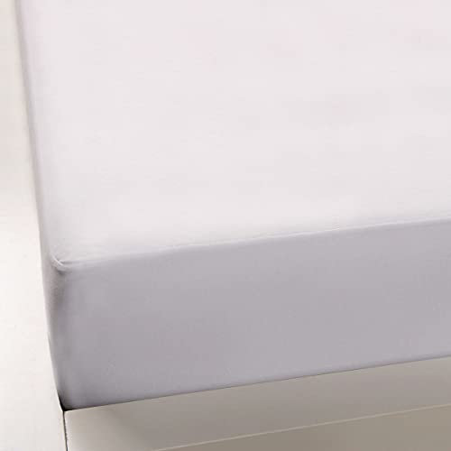 Formesse – Bella Gracia Alto Jersey Spannbettlaken Boxspringbett 120x190-130x220cm - bis 40cm Höhe - 97% Baumwoll-Kompaktgarn und 3% Elastan/Spannbetttuch aus Deutschland – Farbe Weiß