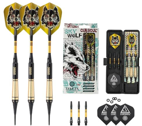 CUESOUL New Soft-Dartpfeile 3 Komplette Darts 16-Gramm-Fässer F2203
