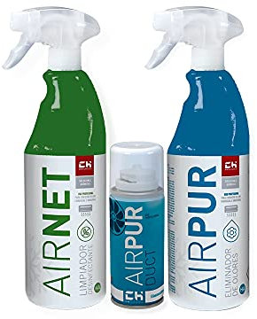 CH Quimica Super Pack AIRNET + AIRPUR + AIRPUR Duct - Limpieza y Eliminación de Olores en Aire Acondicionado | Bricoprofesional