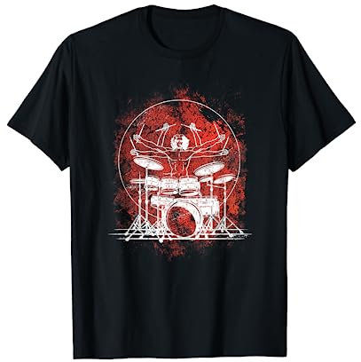 Da Vinci Schlagzeuger Schlagzeug Drummer Rock Musik Geschenk T-Shirt
