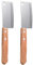 Hemoton 2Pcs Coltello da Chef Mannaia Cinese Mini Coltello da Cucina in Acciaio Inossidabile con Manico in Legno Verdure Antiaderenti Coltello da Taglio di Manzo Pane Taglierina di
