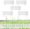 Barrière de Jardin Extérieur PVC, 5pcs Bordures Décoratives, Portillon Clôtures Décorative, Décoration pour Miniature Pelouse - Blanc 50×16cm