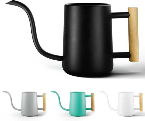 HB Design Arrosoir d'intérieur avec Long Bec – 992,2 g Noir pour Plantes Mignonnes Petites Plantes d'intérieur
