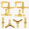 GZhaizhuan 10 connettori per tubi in ottone, 8 mm, T/Y/1/7, a forma di croce, per tubo del carburante
