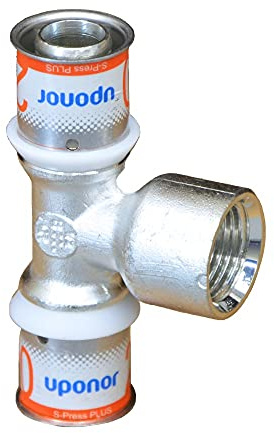 Uponor S-Press PLUS MLC T-Stück mit IG 25mm x 3/4 x 25mm