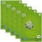 Staufen Ursus Style Collegeblock, 5 Stück, DIN A4, Lineatur 28 (5mm kariert mit Randlinien), 80 Blatt, 4-fach Lochung, premiumweißes 70g/m² Recyclingpapier, Green