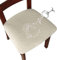 LANSHENG Housse de Chaise 2/4 Pièces Housse de Coussin de Chaise Housse de siège de Chaise imperméable Démontable Housse Assise Chaise Elastique Jacquard Lavables pour Salle à Mange (Beige, 6)