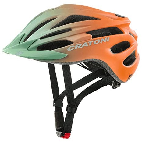 Cratoni Unisex – Erwachsene Pacer Jr Helmet, Khaki/Orange Matt, M