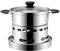 Indoor Spirituskocher, Campingkocher, Kein Elektrisches Kochen, Spirituskocher Mit Pfanne, Edelstahl, Campingkocher, Campingkocher, Teelichter, Indoor Teelichtofen (16cm)