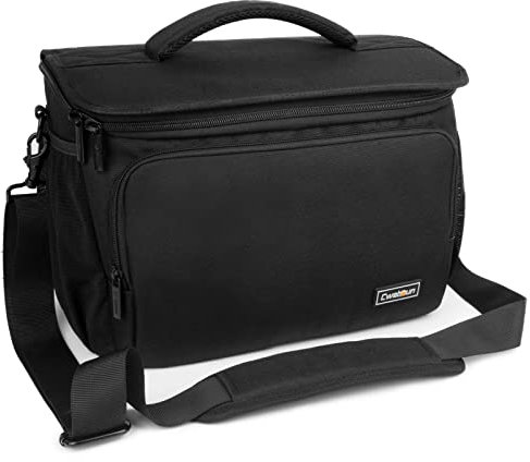 Cwatcun fotocamera borsa fotocamera SLR, borsa fotografica impermeabile per fotocamere reflex per Canon, Nikon, Sony, Fuji piccola DSLR/SLR e obiettivo, Nero, XL
