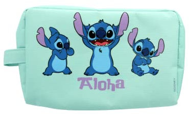 DISNEY STITCH - Trousse de Toilette Aloha Lilo & Stitch - Format Médium - Idéal Rangement et Voyage - pour Enfant, Adolescent, Adulte - Bleu - Produit Officiel