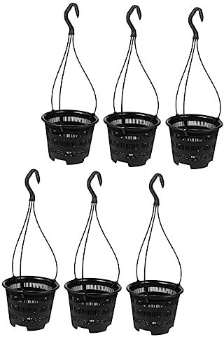 Parliky 6juego Macetas Colgantes Transpirables para Plantas De Macetas De Jardín Ganchos para Decoración Interior y Exterior para Balcón Oficina y Hogar