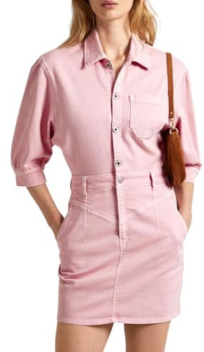 Pepe Jeans Gracie Vestido para Mujer, Rosa (Pink), XL