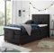 Lomadox Boxspringbett 120x200 cm mit elektrischer Verstellung | Jugendbett in anthrazit mit Härtegrad H2