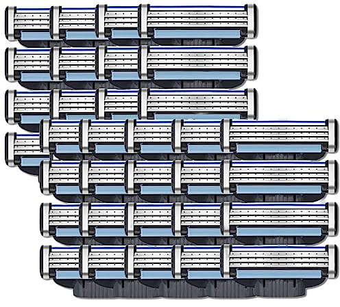Bartklinge für Mach 3, Aktualisierte Mann Rasierklingen 3-Klingen für eine Rasur, Stahlklingen, Manuelle Bartrasierer für Mach3 (36)