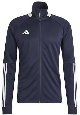 adidas Men's Sereno Cut 3-Stripes Slim Track Jacket, Ink/White, Small