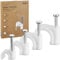 300 Stück Kabelschellen: Kabelhalter mit Nagel für bestes Kabelmanagement – Weiße Indoor & Outdoor Kabelbefestigung Wand – 4 mm, 6 mm, 8 mm, 10 mm Durchmesser – Office Accessoires von LIVAIA