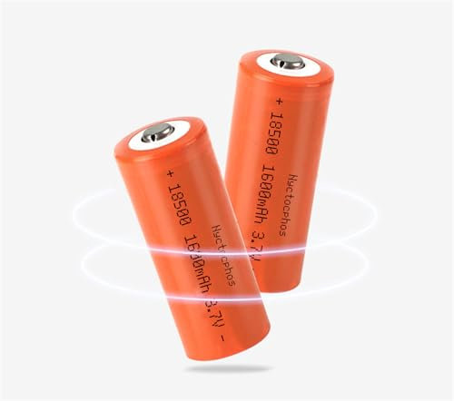18500 Akku, wiederaufladbar, 3,7 V, 1600 mAh, Lithium, 2 Stück
