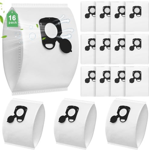 Lot de 16 sacs d'aspirateur compatibles avec Rowenta Hygiene+ ZR200520 ZR200720, Adapté pour aspirateurs Rowenta X-Trem Power/Compact Power/Power XXL/Silence Force (RO64xx, RO63xx, RO68xx, RO39xx)