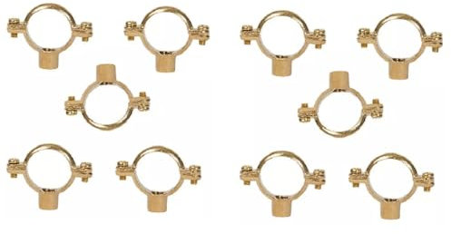TC 22mm Solid Brass Construction Munsen Ring M10 Pipe Clip Bracket x 10