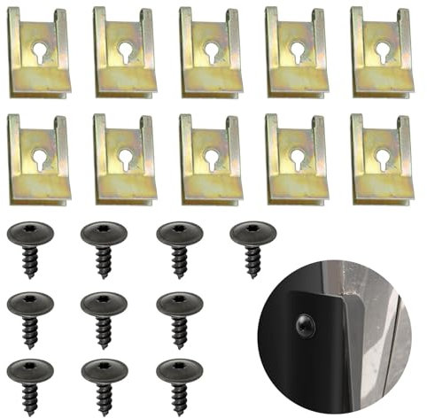 10 Sätze Blechmutter Schraube Mutter Clip Kit,Kotflügel Clip Blechmuttern Befestigungsclips für Radlaufabdeckung, Unterbodenschutz passend für Volkgswagon Audi
