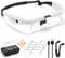 Exgoon Magnifying Glasses with Light, 1.5X to 5X Magnifying Glass with 4 Detachable Lenses, Hands Free Rechargeable Headband Magnifier for Close Work Hobbies Reading Crafts Jewelry (White)