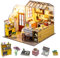 Küche Puppenhaus Zubehör DIY Miniatur Haus Kit, hölzerne Puppenhaus Möbel mit Led Licht Modell Puzzle Spielzeug kreatives Handwerk Geschenk für Kid Teen Geburtstag
