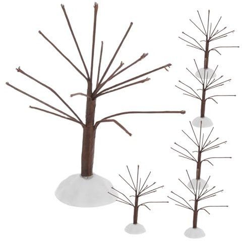 DIYEAH 6 Pezzi modello mini albero kit di attrezzi per alberi bonsai mini albero finto alberi del villaggio di halloween Attrezzo da giardino a forca larga ferro Coffee