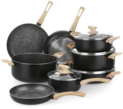 Batteria 12 pezzi large Black Stone